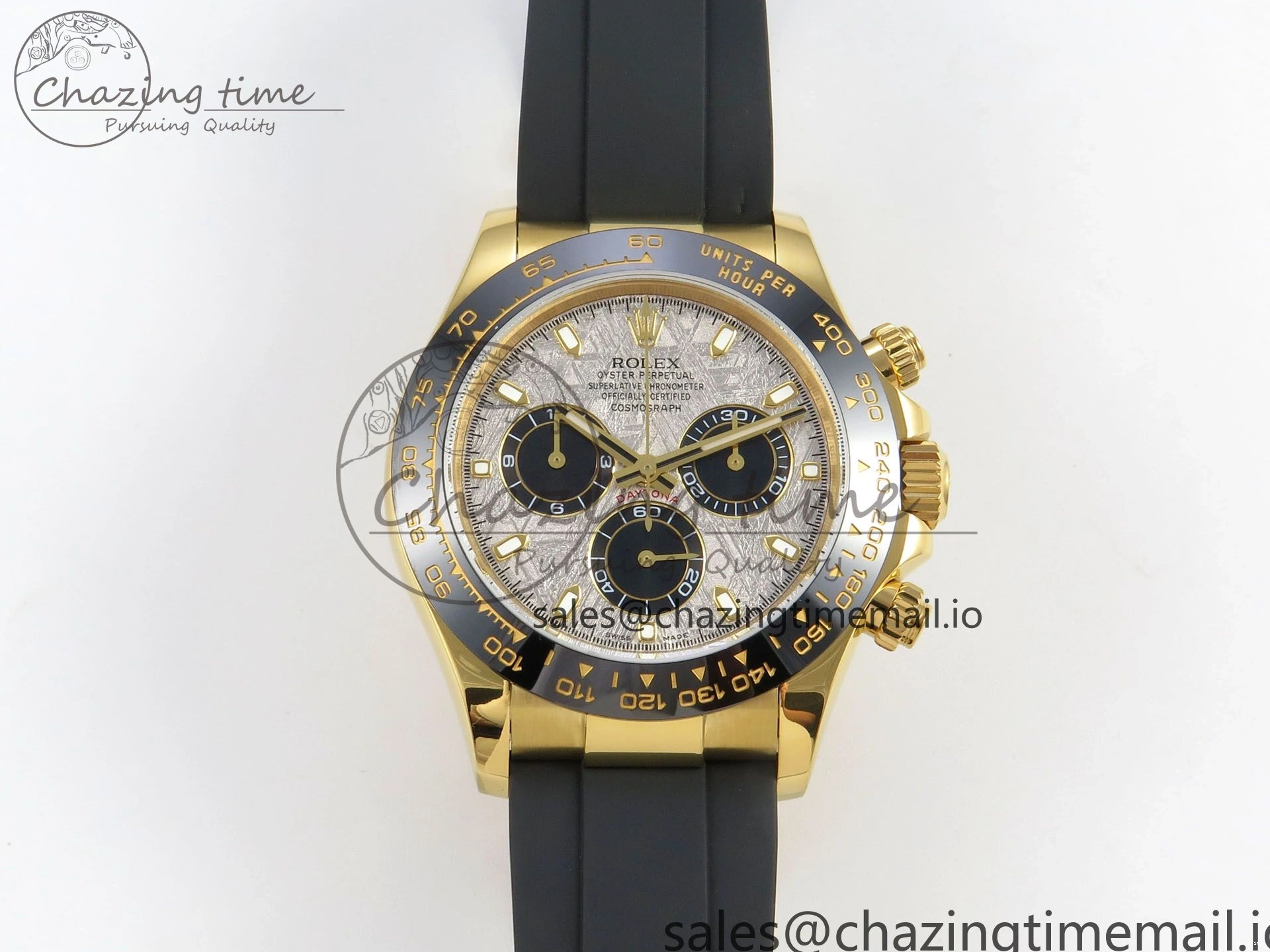 MiroTime 0502 Daytona 116508 YG 3CF 1:1 Best Edition Black Bezel Meteorite Dial on Oysterflex Strap SH4130 V2(Mod Version) Effortless 119
